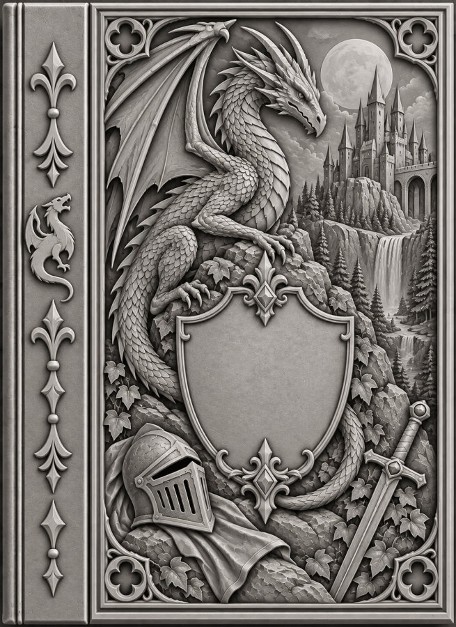 3D Printed A5 Embossed Book Cover – Primed & Ready to Paint - Image 21
