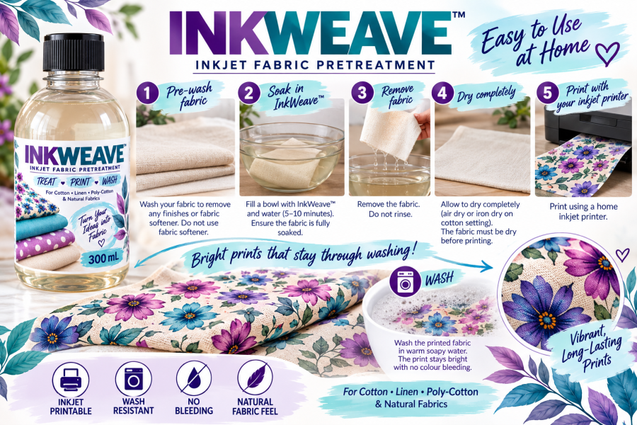 InkWeave™ Inkjet Fabric Pretreatment – 300ml - Image 3