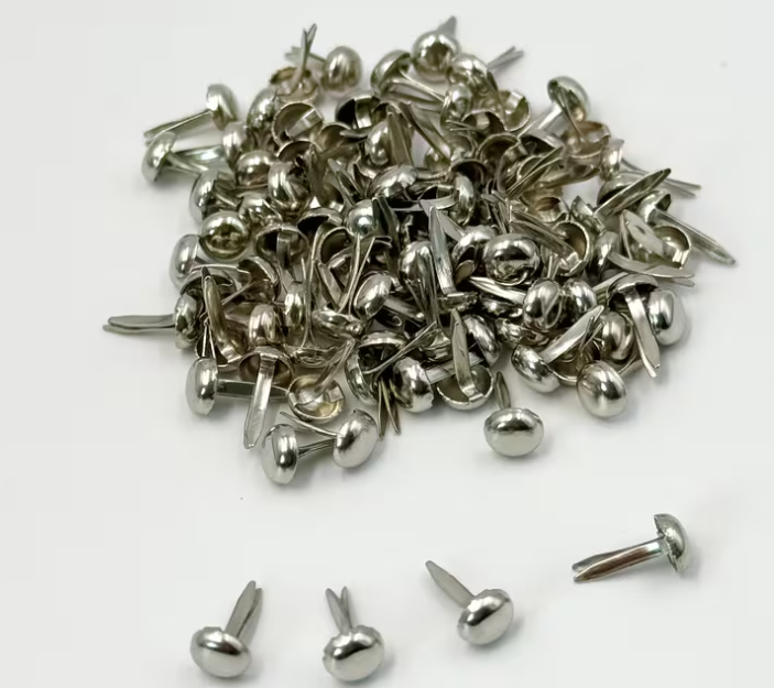 Mini Metal Brads for Bookbinding & Crafts – 20 Pack