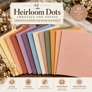 A4 Heirloom Dots Embossed End Papers