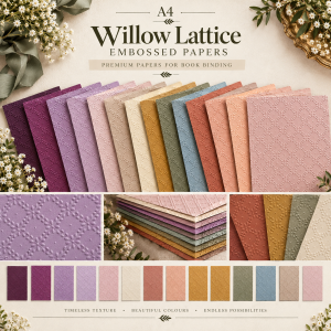 Willow Lattice Embossed A4 End Papers